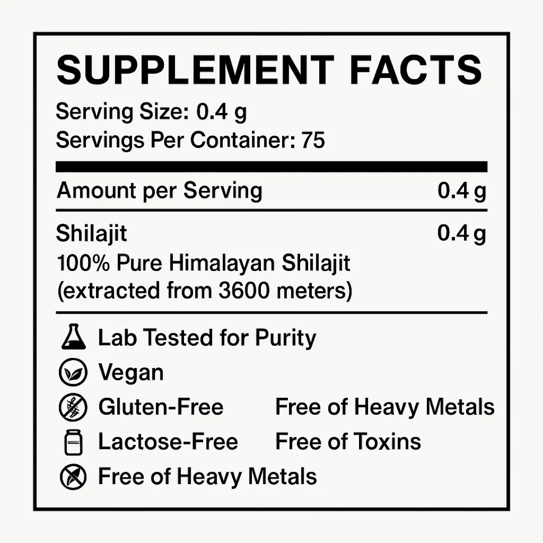 100% Pure Himalayan Shilajit.