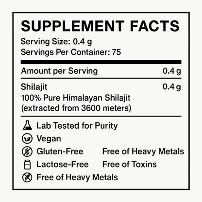 100% Pure Himalayan Shilajit.