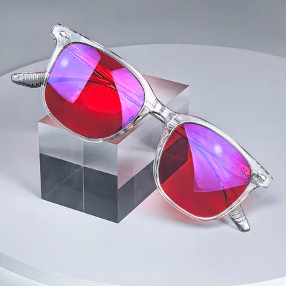 SHINU blue light blocking computer glasses red lens for better sleep orange lens for long time gaming rest glasses for men women