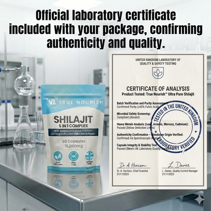 True Nourish™ Ultra Pure Shilajit with Lion’s Mane, CoQ10, Ashwagandha & Organic Black Pepper